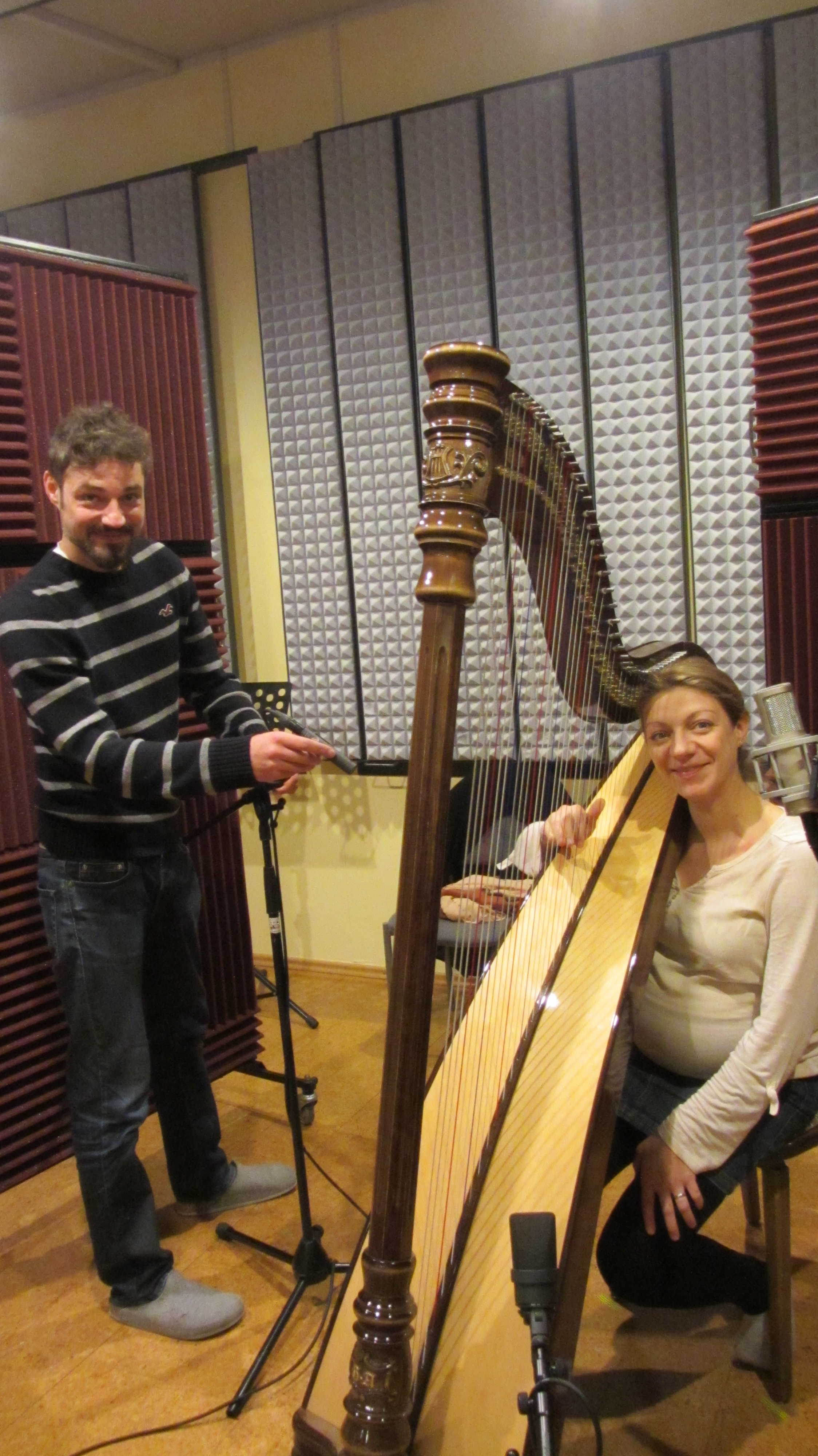 Veronika Schoosleitner (geb. Auer) mit Harfe